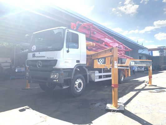 Putzmeister 38m बेंज कंक्रीट उपकरण कंक्रीट रखने बूम बेटन पम्प मशीन प्रयुक्त कंक्रीट पम्प ट्रक