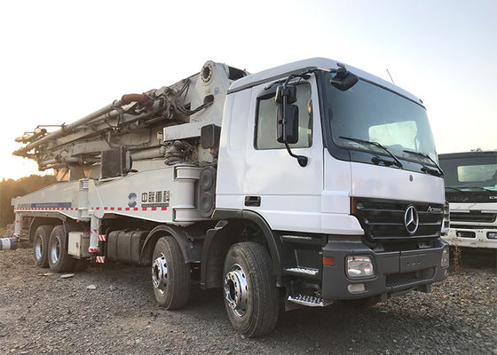 Zoomlion 46m 2nd हैंड ट्रक, 4 एक्सल ट्रक व्हाइट कलर रिमोट कंट्रोल