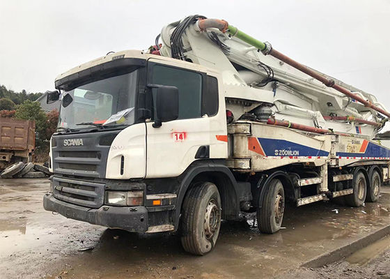 56m 309KW प्रयुक्त कंक्रीट पम्प ट्रक उच्च सुरक्षा फ़्रेम वर्ष 2010 180m3/h