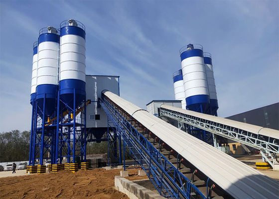 JS2000 मिक्सर के साथ स्वचालित इलेक्ट्रिक HZS120 कंक्रीट बैचिंग प्लांट