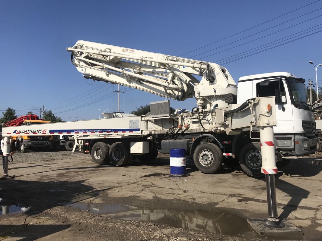 अच्छी स्थिति कंक्रीट ट्रेलर पंप जूमलियन 47 एम प्रयुक्त पंप ट्रक