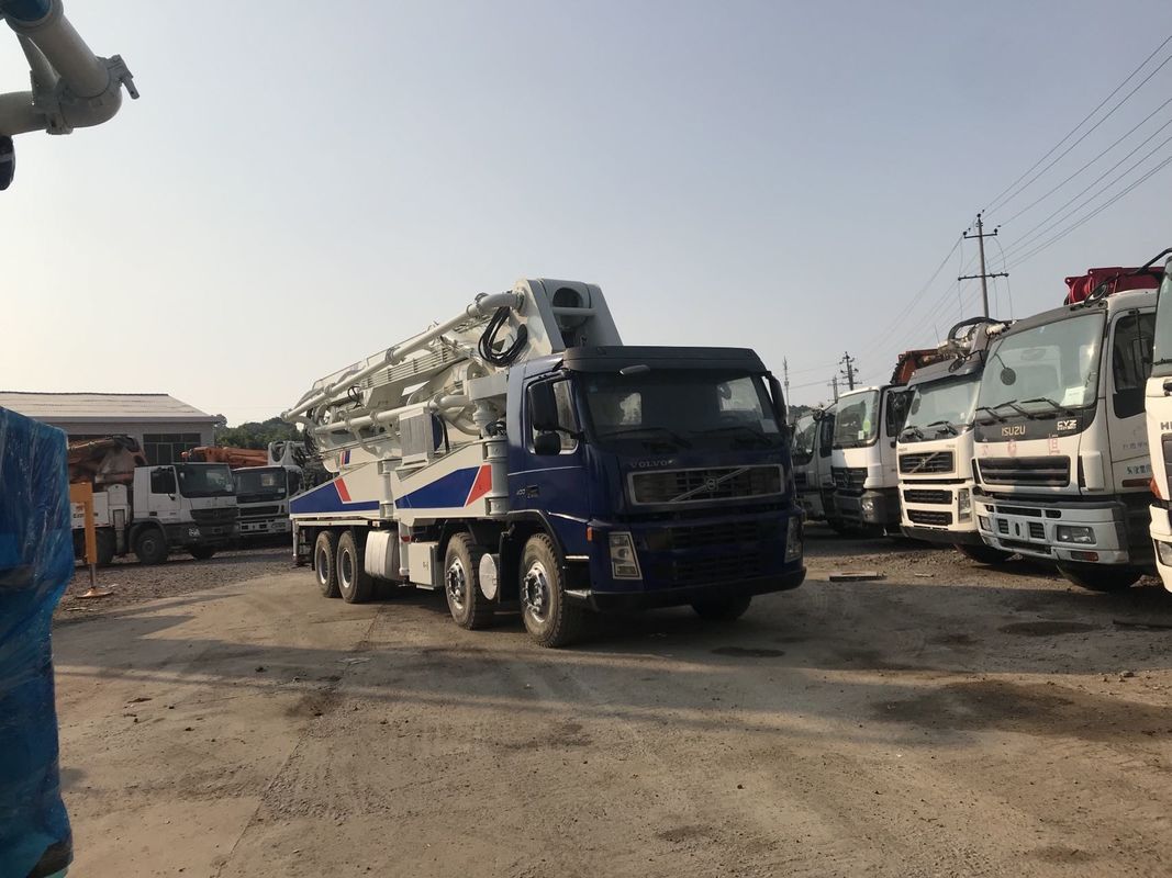 कंक्रीट ट्रेलर पंप बूम पंप ट्रक ज़ूमलियन 47 एम वोल्वो प्रयुक्त पंप ट्रक