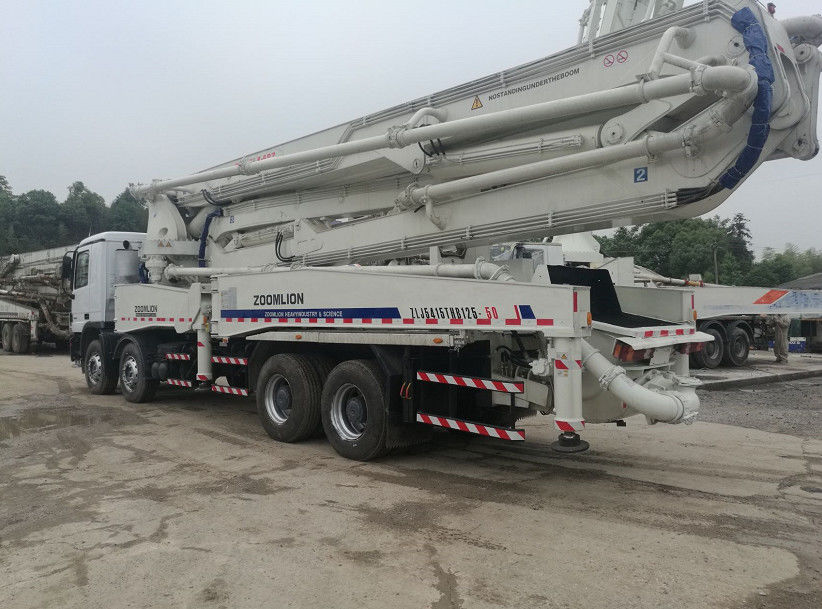 जूमलियन बूम पंप ट्रक 50 एम बेंज कंक्रीट पम्प ट्रक 300 किलोवाट का इस्तेमाल किया