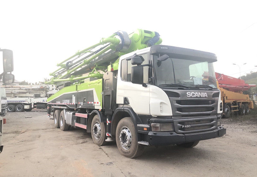 DC1206 Zoomlion स्कैनिया कंक्रीट पम्प ट्रक 56m 120 M3 / H . का उपयोग करता है