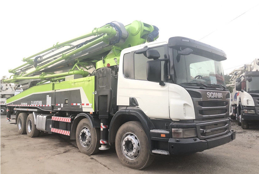 DC1206 Zoomlion स्कैनिया कंक्रीट पम्प ट्रक 56m 120 M3 / H . का उपयोग करता है