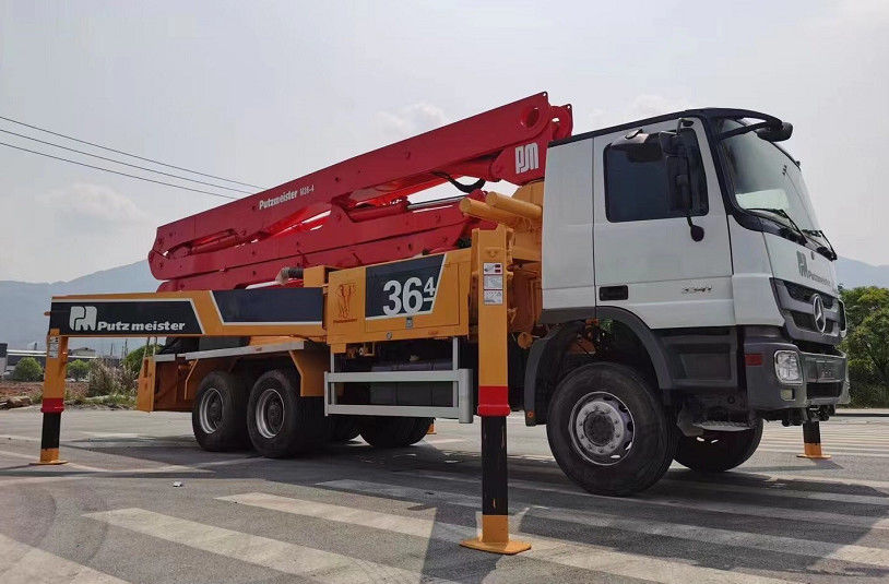 ट्रक घुड़सवार कंक्रीट पम्प जूमलियन 49 एम बेंज कंक्रीट पम्प ट्रक का इस्तेमाल किया: