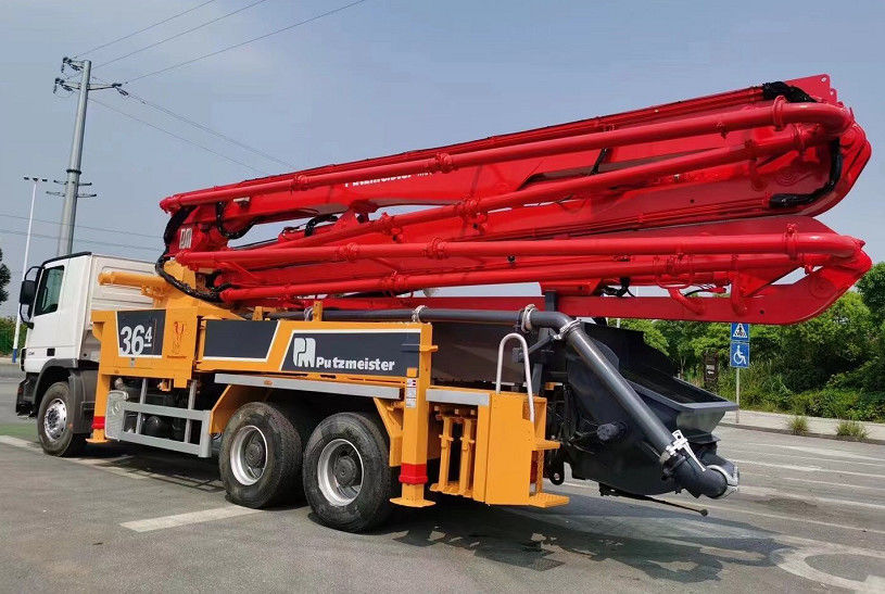 ट्रक घुड़सवार कंक्रीट पम्प जूमलियन 49 एम बेंज कंक्रीट पम्प ट्रक का इस्तेमाल किया: