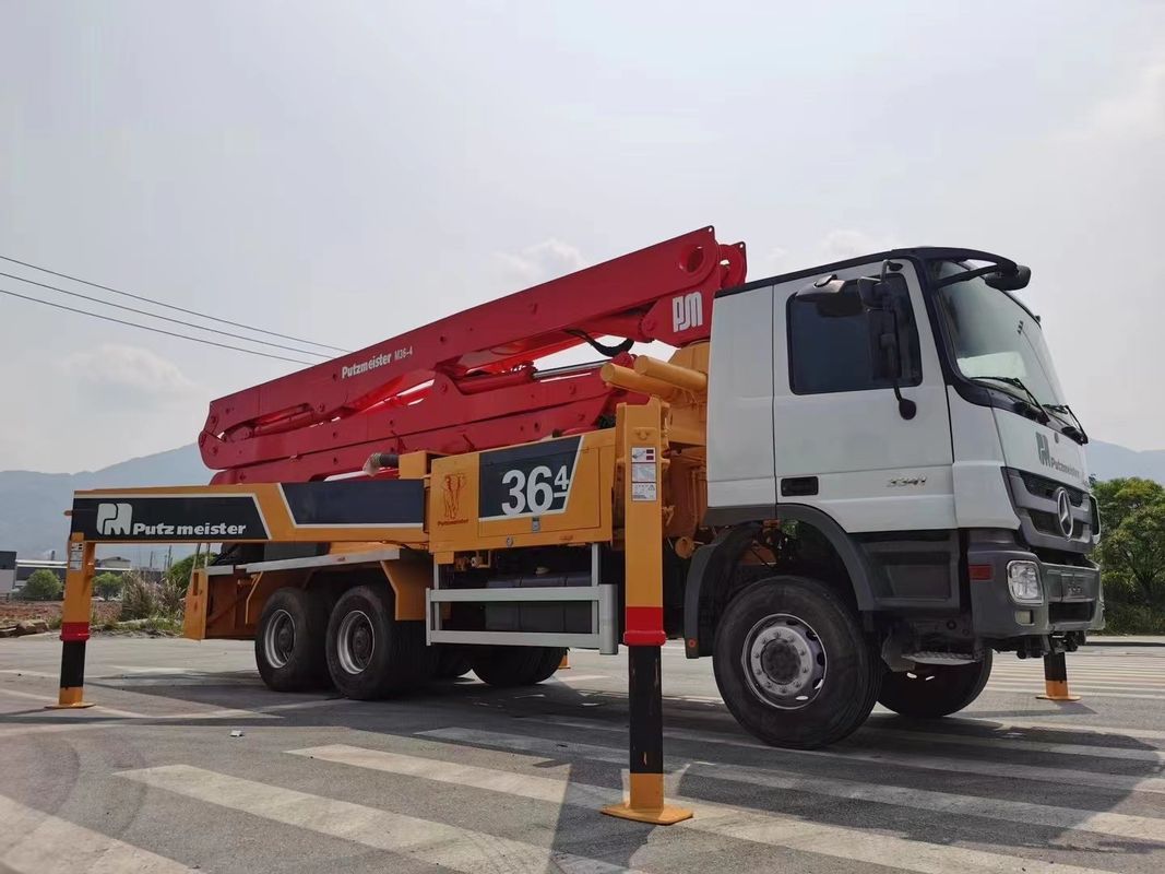 36M Putzmeister बिक्री के लिए कंक्रीट पंप ट्रक का इस्तेमाल किया कंक्रीट बूम