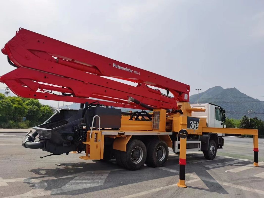 36M Putzmeister बिक्री के लिए कंक्रीट पंप ट्रक का इस्तेमाल किया कंक्रीट बूम