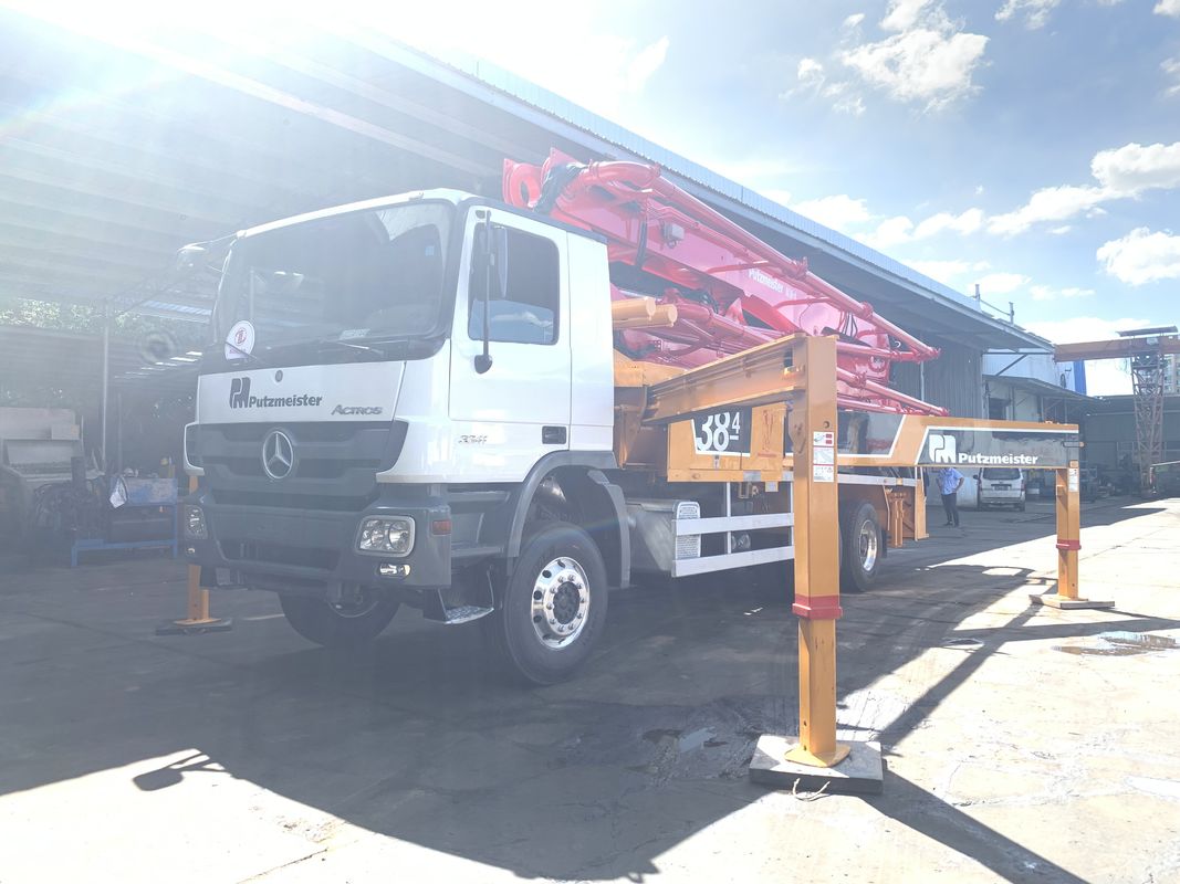 निर्माण मशीनरी 2012 वर्ष Putzmeister 38m बेटन पम्प कंक्रीट पम्पिंग प्रयुक्त कंक्रीट पम्प ट्रक