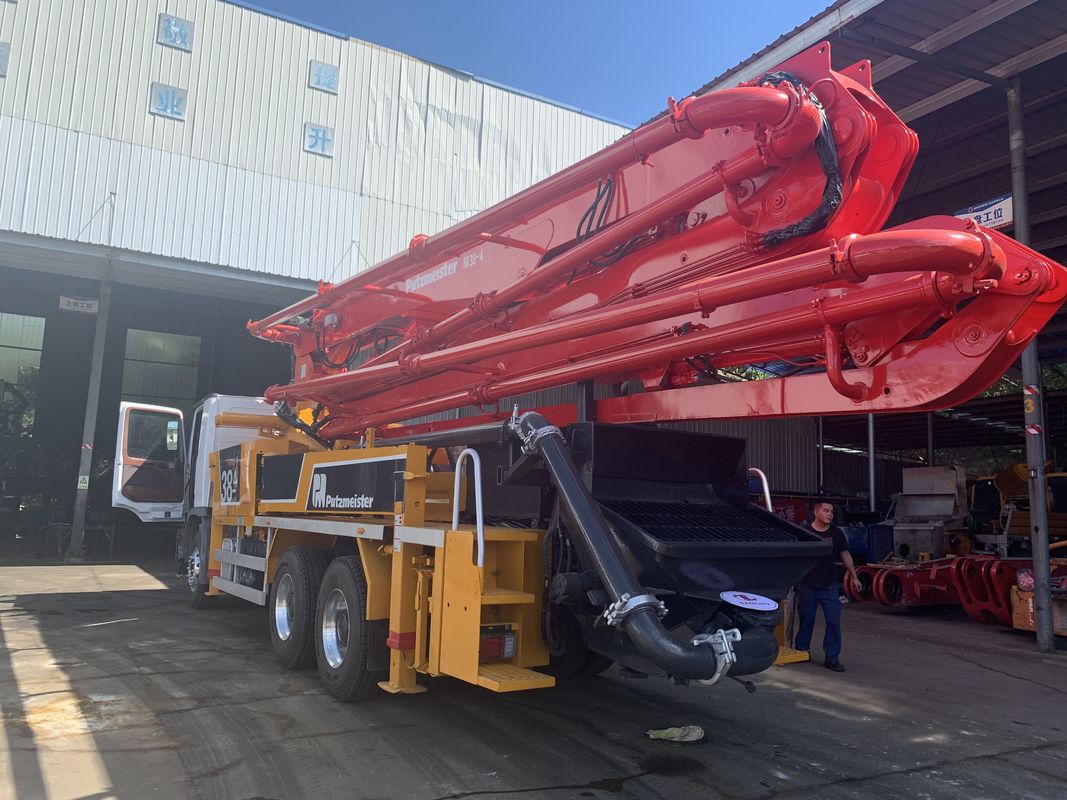निर्माण मशीनरी 2012 वर्ष Putzmeister 38m बेटन पम्प कंक्रीट पम्पिंग प्रयुक्त कंक्रीट पम्प ट्रक