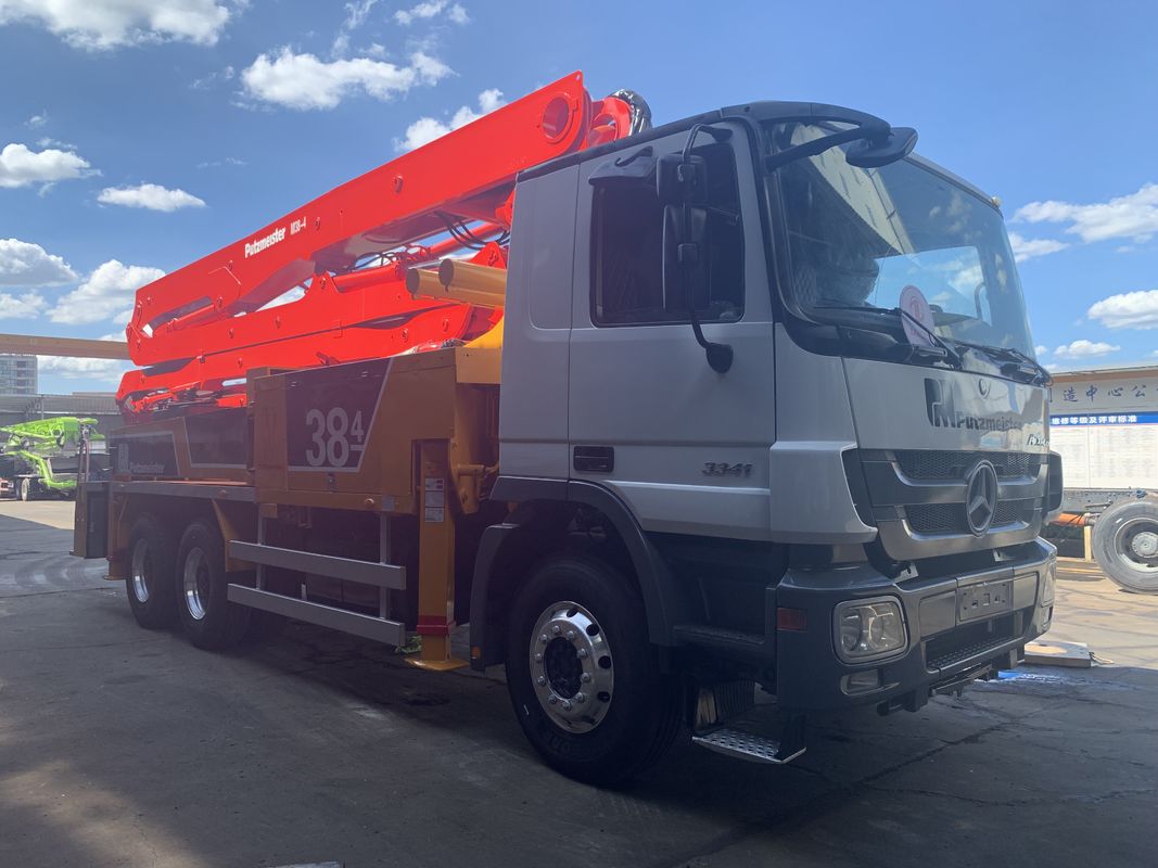 Putzmeister 38m बेंज कंक्रीट उपकरण कंक्रीट रखने बूम बेटन पम्प मशीन प्रयुक्त कंक्रीट पम्प ट्रक