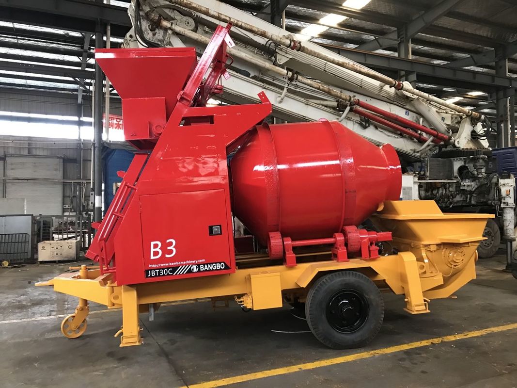 30M3 / H JBT30 नया कंक्रीट पम्प, हाइड्रोलिक कंक्रीट पम्प आसान संचालन