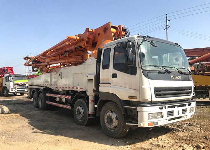 कंक्रीट ट्रांसमिशन के लिए 48 एम 160 एम 3 / एच सीमेंट पंप ट्रक वाइड वर्क रेंज: