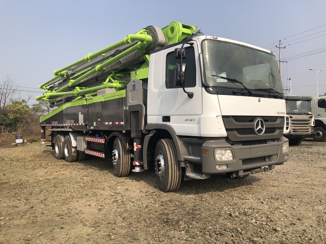300KW 56m सेकेंड हैंड पंप ट्रक, बूम पंप ट्रक 6 आर्म के साथ मजबूत सक्शन