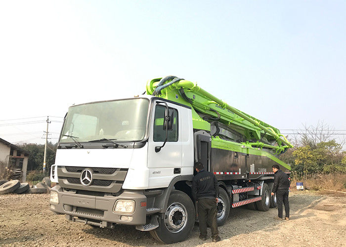 300KW 56m सेकेंड हैंड पंप ट्रक, बूम पंप ट्रक 6 आर्म के साथ मजबूत सक्शन