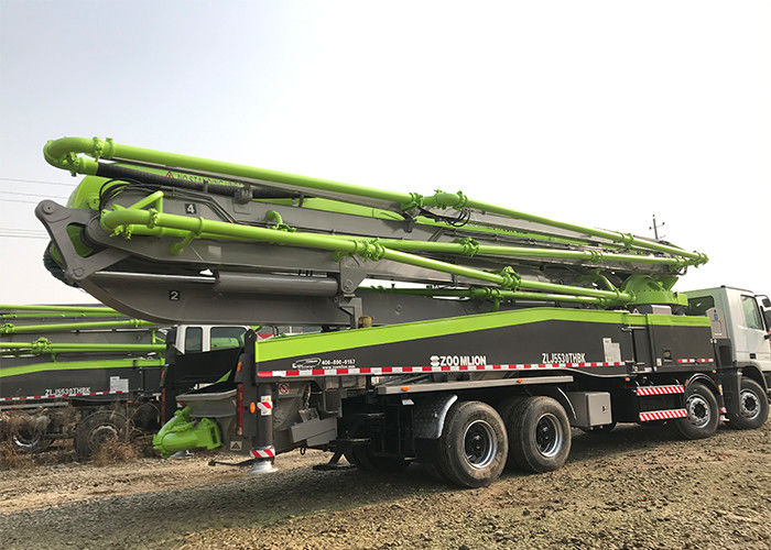 300KW 56m सेकेंड हैंड पंप ट्रक, बूम पंप ट्रक 6 आर्म के साथ मजबूत सक्शन