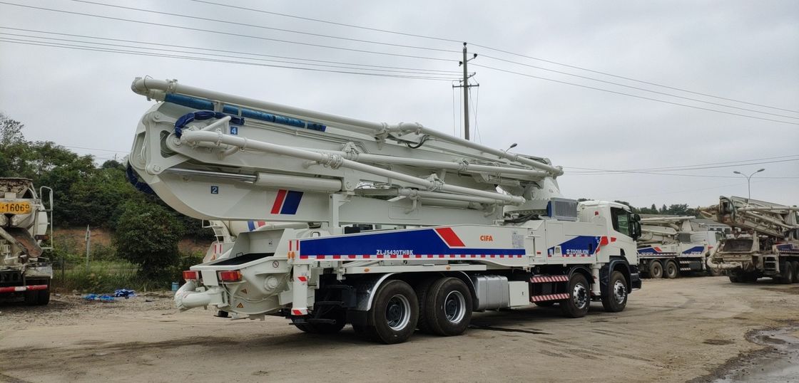 309KW 50m पुनर्निर्मित कंक्रीट क्रेन ट्रक स्थिरीकरण नियंत्रण