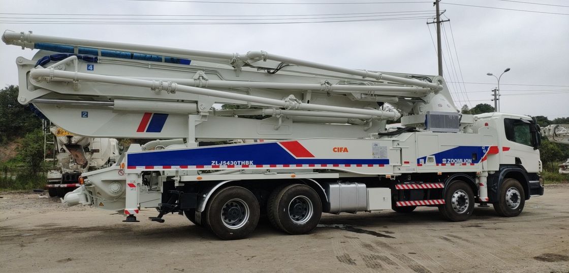 309KW 50m पुनर्निर्मित कंक्रीट क्रेन ट्रक स्थिरीकरण नियंत्रण