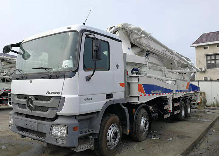 ISO90001 प्रमाणित 120m3/H बूम कंक्रीट पम्प ट्रक सुरक्षा फ्रेम के साथ: