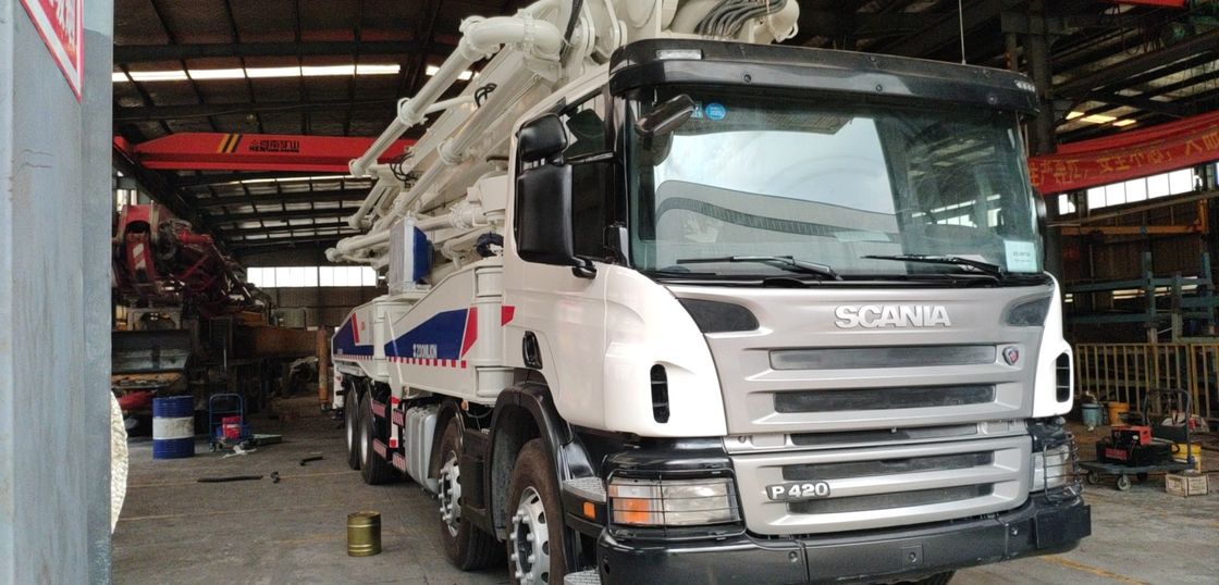 180m3/H 56m जूमलियन ट्रक, डीजल इंजन के साथ लांग बूम कंक्रीट पम्प