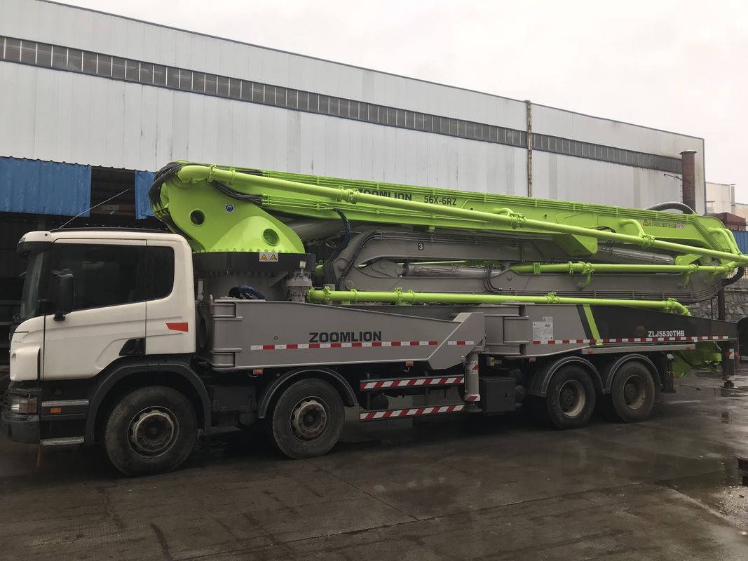 309KW 56m कंक्रीट बूम पंप ट्रक उच्च दक्षता हाइड्रोलिक सिस्टम 170m3 / H