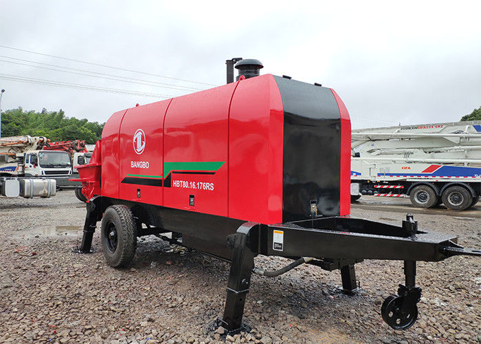 176kw 80m3 / H नया कंक्रीट पम्प, निर्माण के लिए डीजल कंक्रीट पम्प