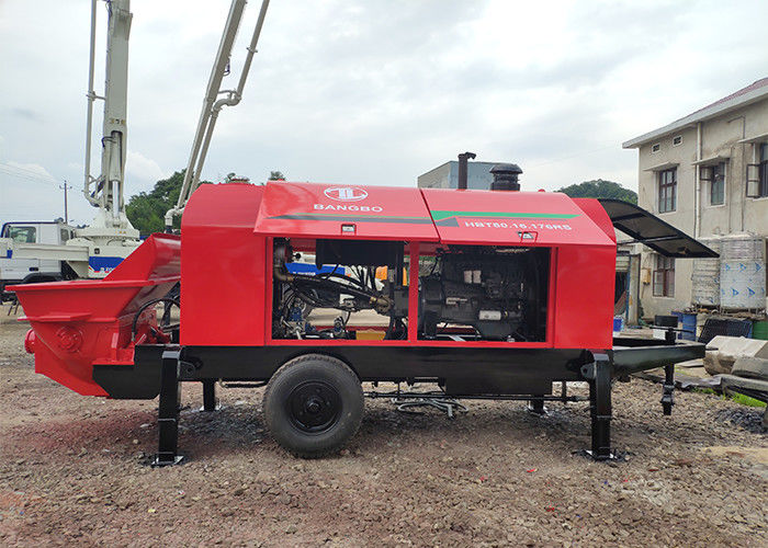 176kw 80m3 / H नया कंक्रीट पम्प, निर्माण के लिए डीजल कंक्रीट पम्प