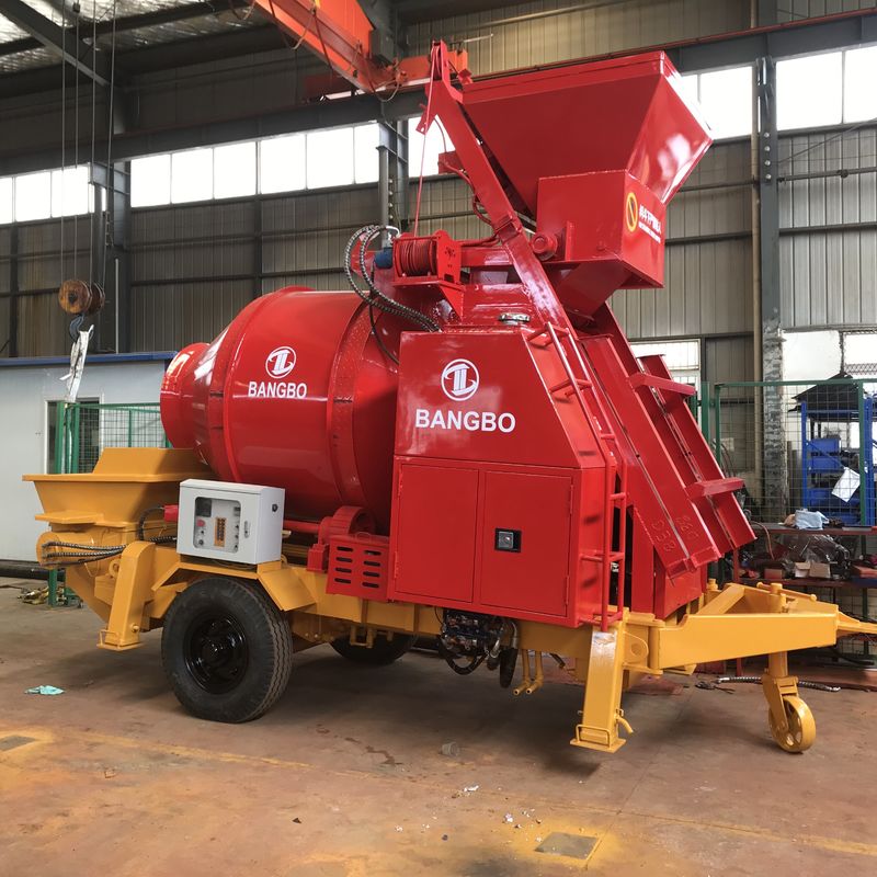 मिक्सर छोटे आकार के उच्च सुरक्षा के साथ 40 एम 3 / एच 100 एम नया कंक्रीट पंप;