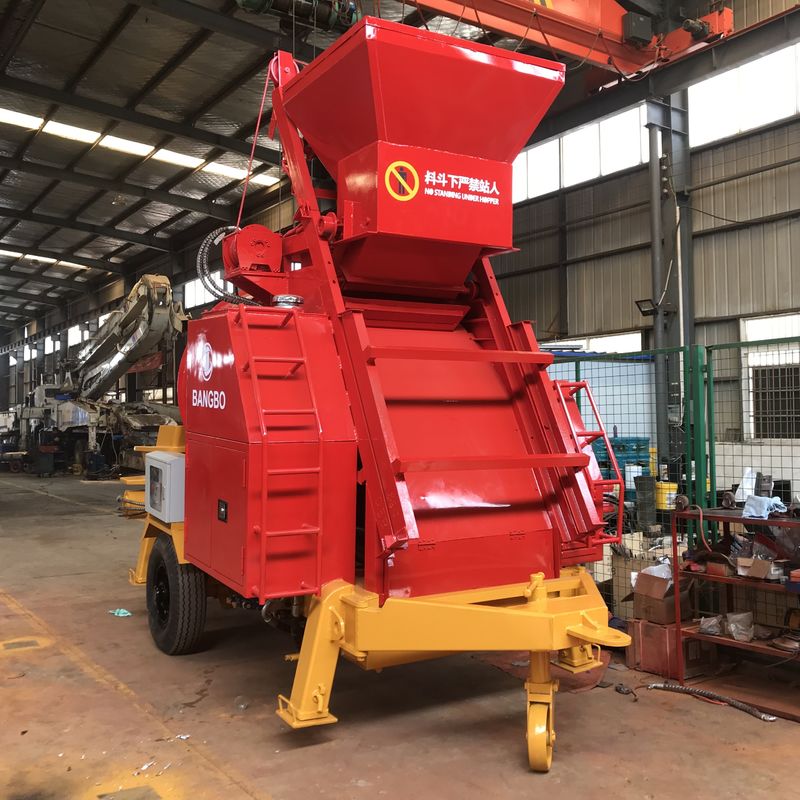 मिक्सर छोटे आकार के उच्च सुरक्षा के साथ 40 एम 3 / एच 100 एम नया कंक्रीट पंप;