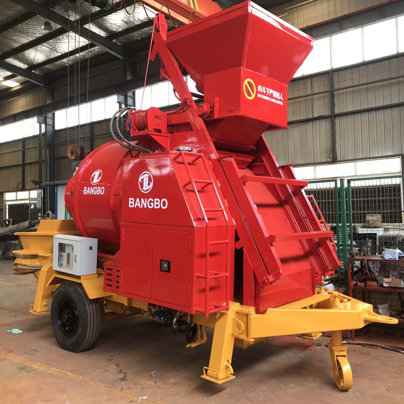 मिक्सर छोटे आकार के उच्च सुरक्षा के साथ 40 एम 3 / एच 100 एम नया कंक्रीट पंप;