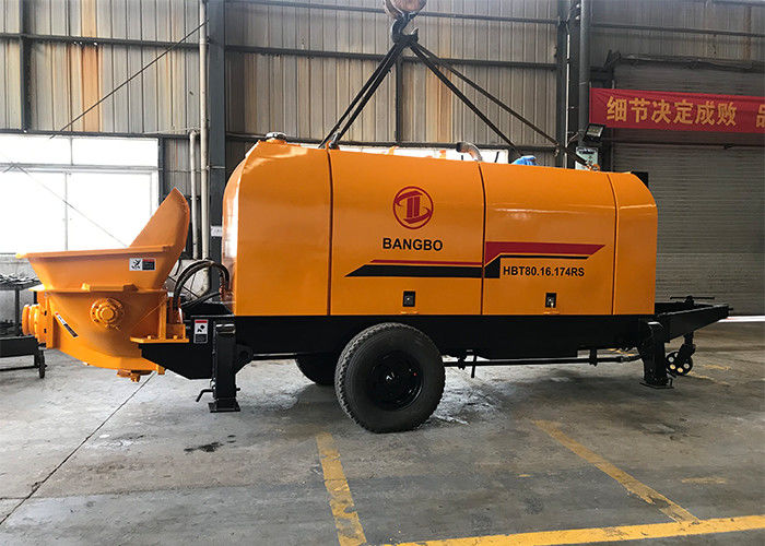 निर्माण के लिए 90m3 / H 2300KW नया कंक्रीट पंप हाइड्रोलिक पीला;