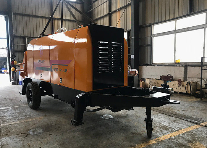 130M 80M3 / H कंक्रीट पम्प मशीन स्थिर हाइड्रोलिक ऑरेंज