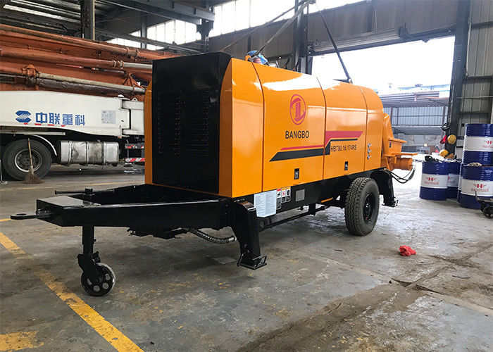 130M 80M3 / H कंक्रीट पम्प मशीन स्थिर हाइड्रोलिक ऑरेंज