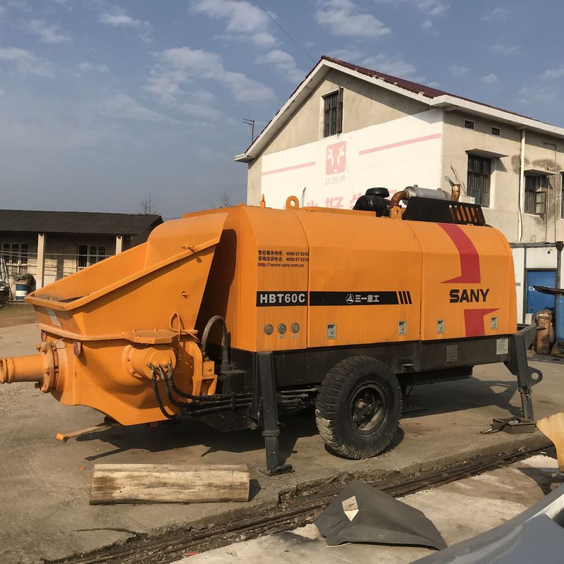 400M 115KW प्रयुक्त कंक्रीट ट्रेलर पंप, Sany ट्रेलर कंक्रीट पम्प घुड़सवार;