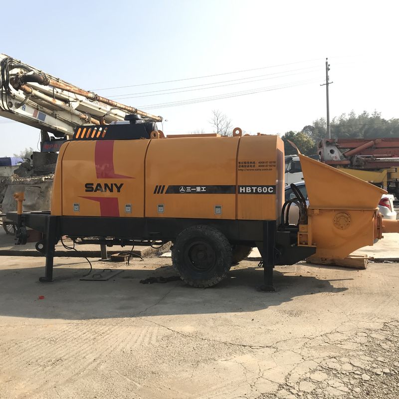 400M 115KW प्रयुक्त कंक्रीट ट्रेलर पंप, Sany ट्रेलर कंक्रीट पम्प घुड़सवार;