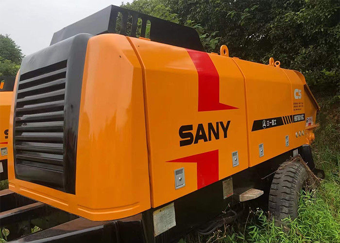 ISO90001 अनुमोदन 110kw छोटा ट्रेलर कंक्रीट पंप पोर्टेबल स्टेशनरी 60CBM