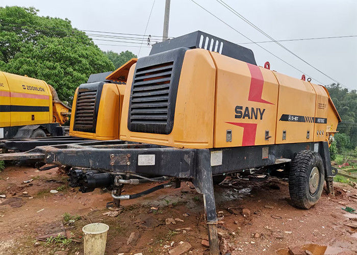 ISO90001 16MPa प्रयुक्त कंक्रीट ट्रेलर पंप, स्थिर कंक्रीट पम्प डीजल इंजन