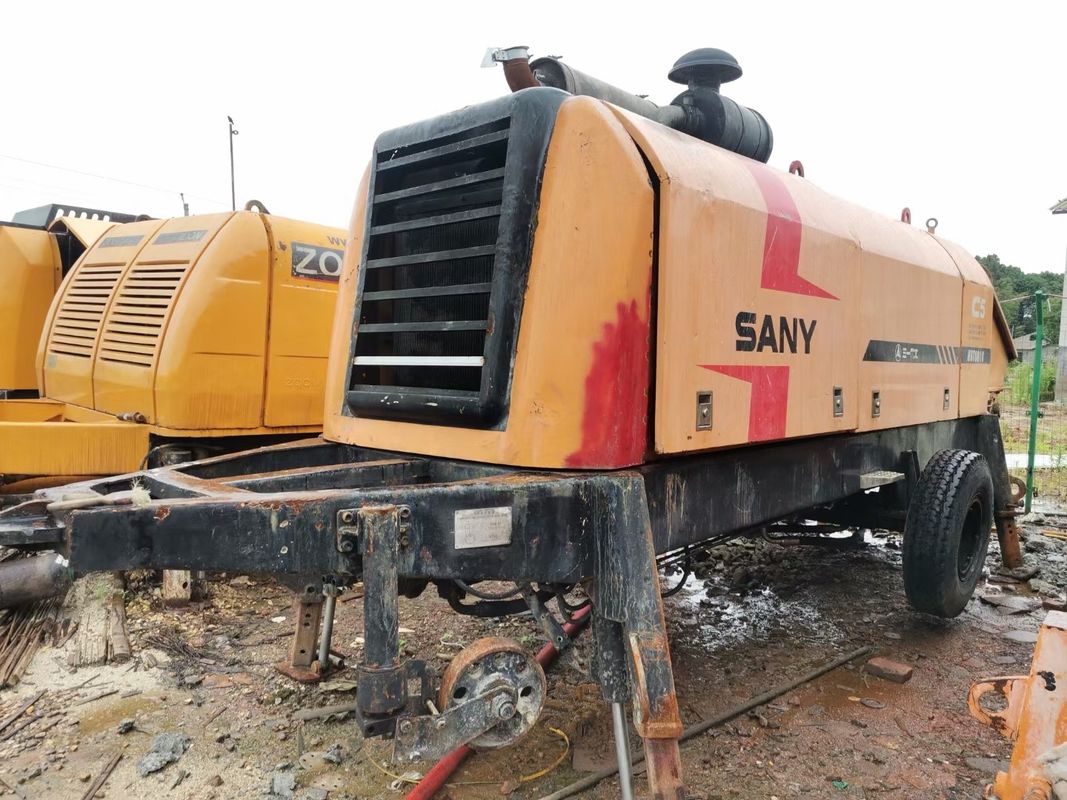 80CBM 18MPa कंक्रीट पंप छोटे पोर्टेबल रेंटल उपयोग उत्कृष्ट स्थिति