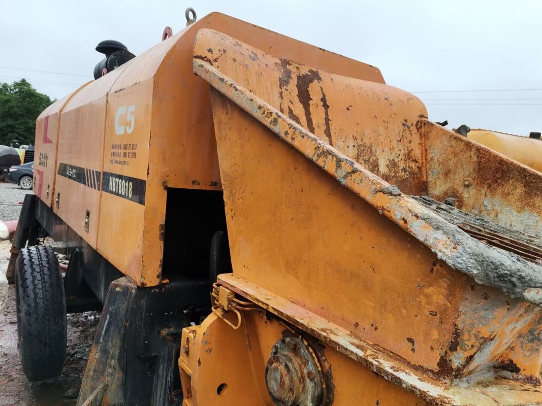 80CBM 18MPa कंक्रीट पंप छोटे पोर्टेबल रेंटल उपयोग उत्कृष्ट स्थिति