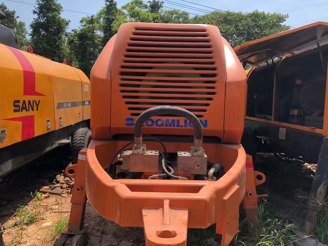 80CBM 8Mpa प्रयुक्त कंक्रीट ट्रेलर पंप इलेक्ट्रिक हाइड्रोलिक स्टेशनरी