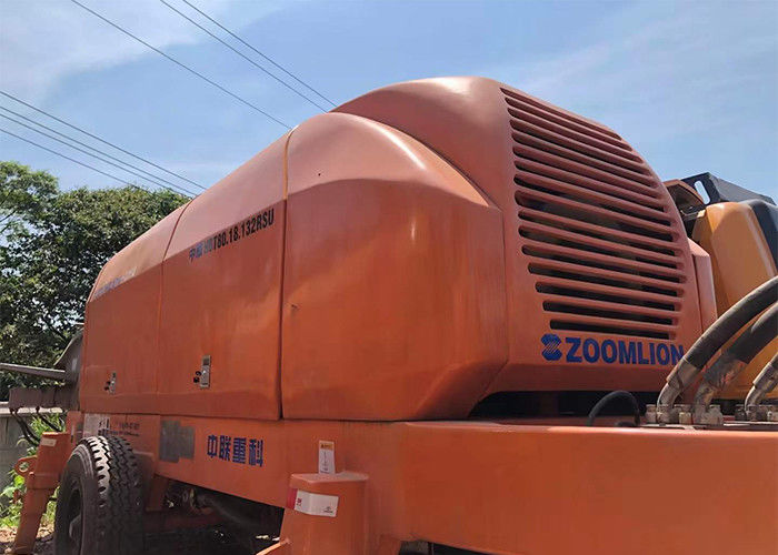 80CBM 8Mpa प्रयुक्त कंक्रीट ट्रेलर पंप इलेक्ट्रिक हाइड्रोलिक स्टेशनरी