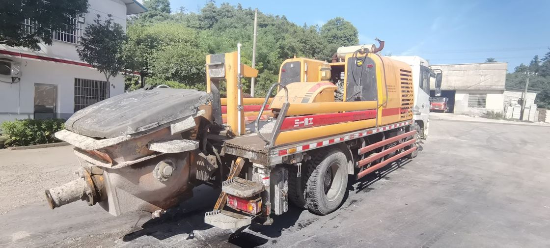 डीजल इंजन के साथ 100M3 / H SANY प्रयुक्त कंक्रीट ट्रेलर पंप 18Mpa;