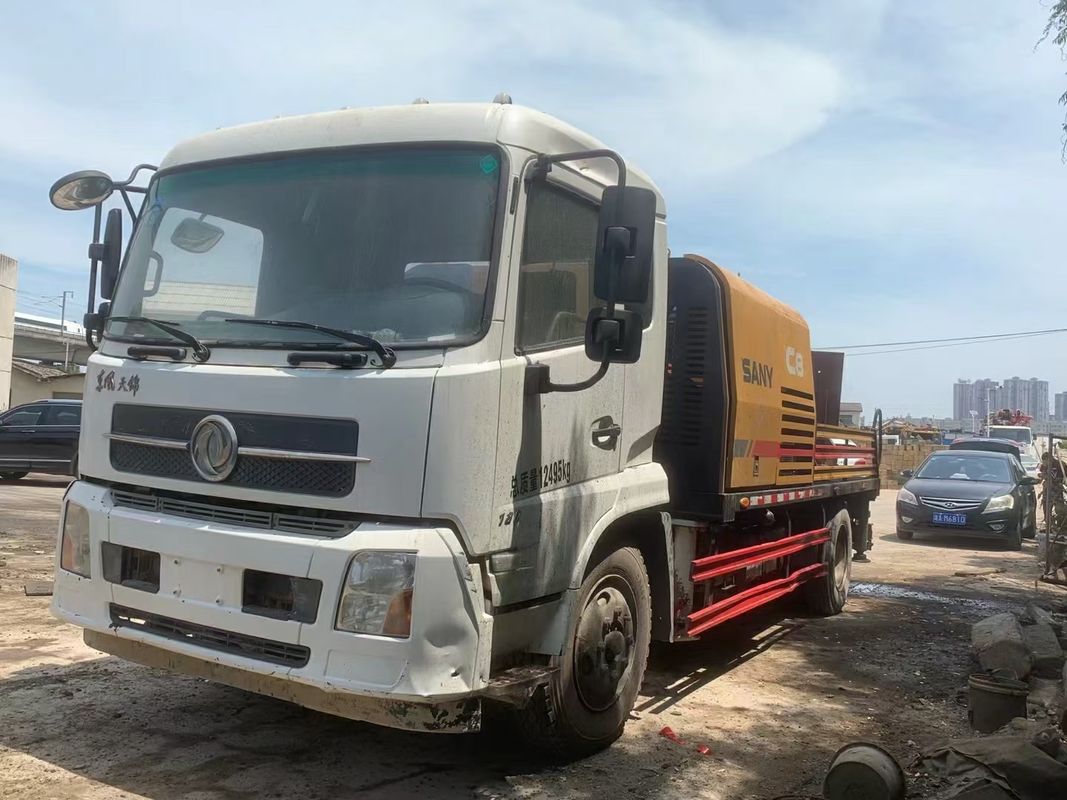 100M3 / H 20Mpa 118kW प्रयुक्त कंक्रीट ट्रेलर पंप ट्रक 2018 वर्ष घुड़सवार