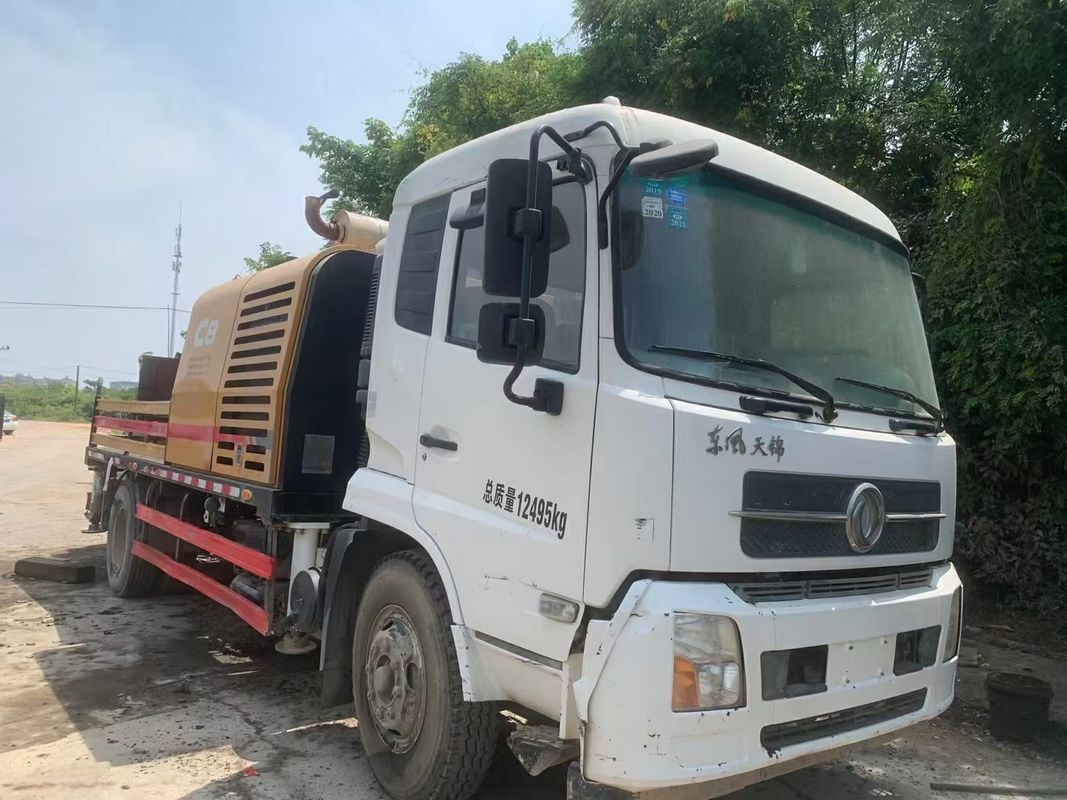 100M3 / H 20Mpa 118kW प्रयुक्त कंक्रीट ट्रेलर पंप ट्रक 2018 वर्ष घुड़सवार