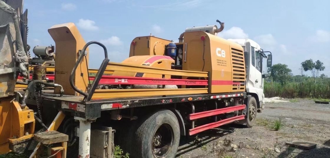 100M3 / H 20Mpa 118kW प्रयुक्त कंक्रीट ट्रेलर पंप ट्रक 2018 वर्ष घुड़सवार