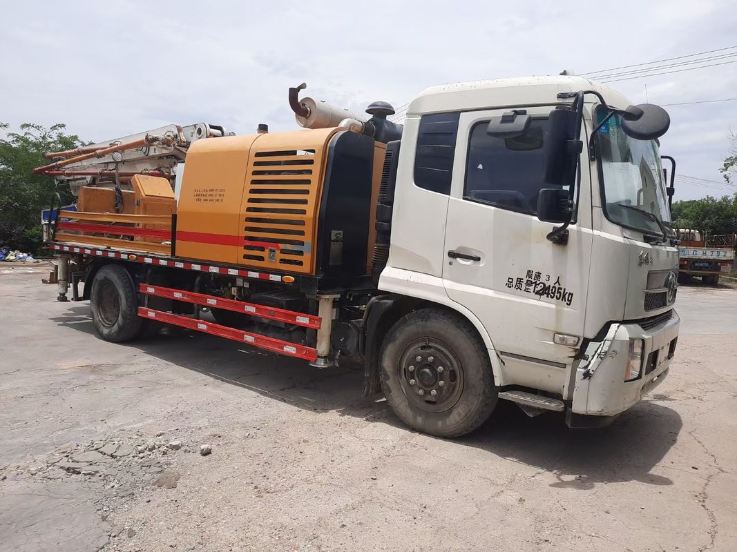 100M3 / H 20Mpa 118kW प्रयुक्त कंक्रीट ट्रेलर पंप ट्रक 2018 वर्ष घुड़सवार