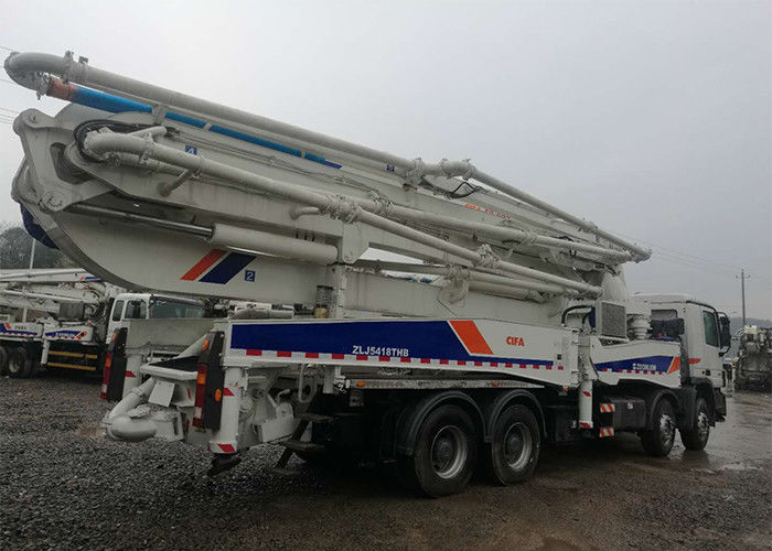 50 मीटर बूम कंक्रीट पंप ट्रक ZLJ5418THB सेकेंड हैंड हाई स्टैंडर्ड