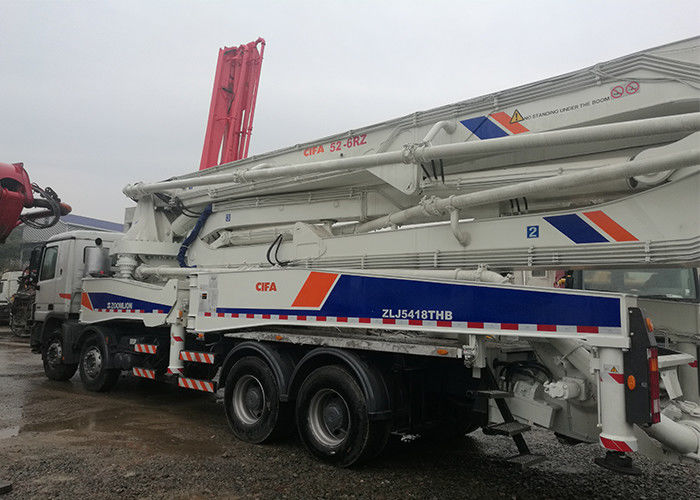 50 मीटर बूम कंक्रीट पंप ट्रक ZLJ5418THB सेकेंड हैंड हाई स्टैंडर्ड