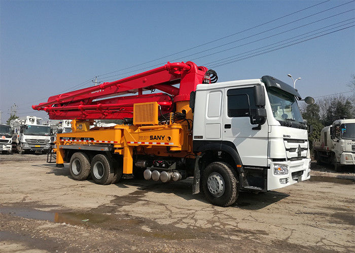 SANY प्रयुक्त सीमेंट ट्रक लाल SAE प्रमाणन के साथ नवीनीकृत: